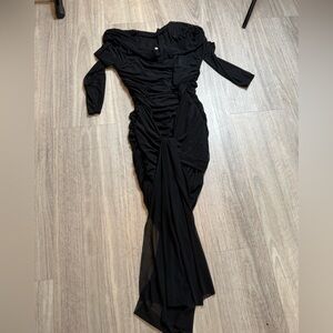 Back long sleeve gown